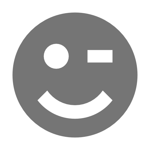 Smiley Wink Icon Free Png Icon Download (gray, black)