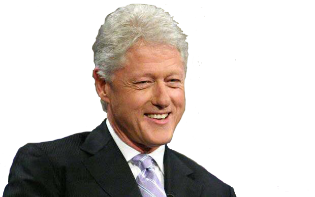 Smiling Bill Clinton Transparent Png (black, white)