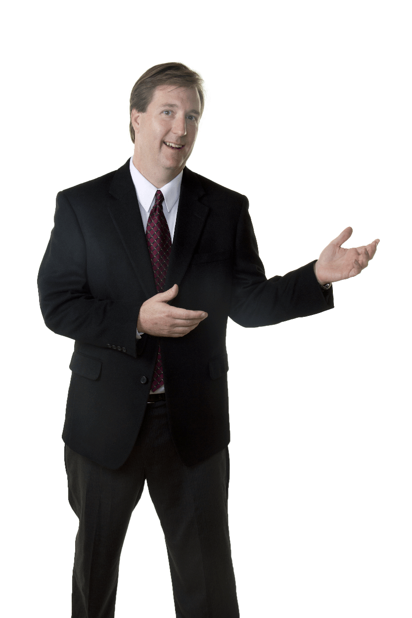 Smiling Business Man Standing Png File (gray, black)