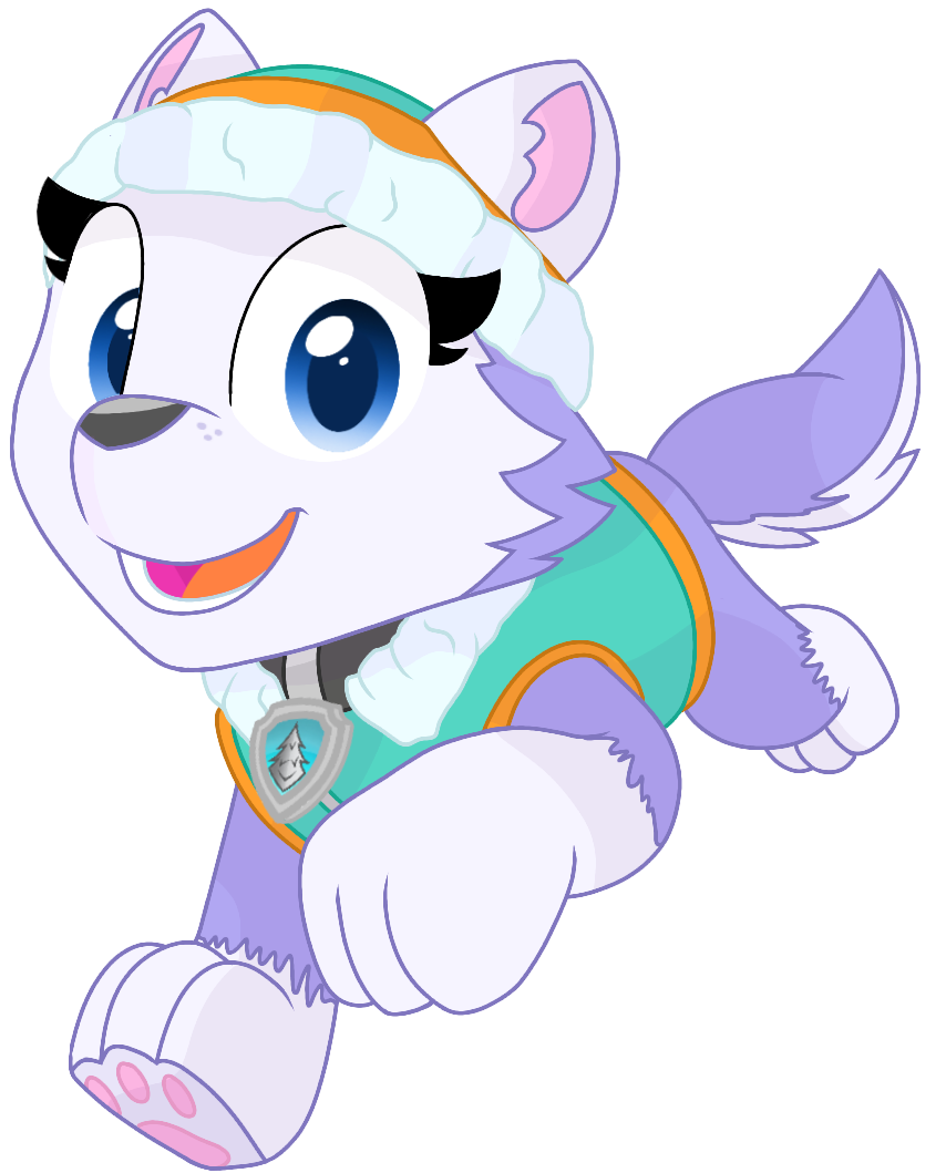 Smiling Everest Paw Patrol Husky Png (lavender, white, silver, plum, black)