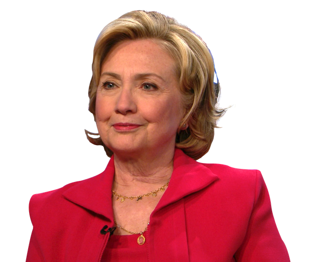 Smiling Hillary Clinton Png Clipart (red, black)