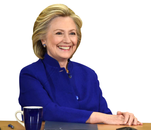 Smiling Hillary Clinton Png Transparent Image (navy, black)