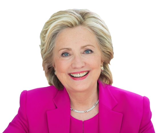 Smiling Hillary Clinton Transparent Background (purple, black)