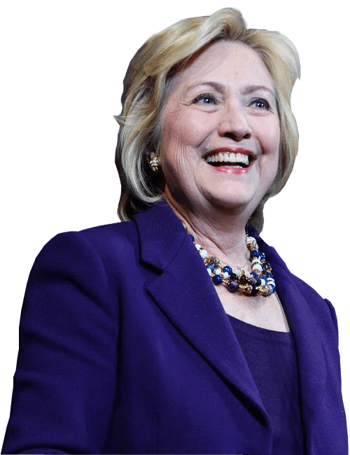 Smiling Hillary Clinton Transparent Png (navy, gray)