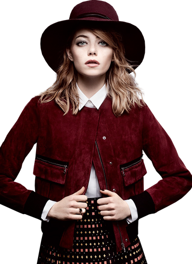 Emma Stone Png File (black)