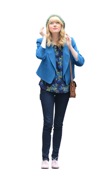 Emma Stone Png Free Download (navy, black)