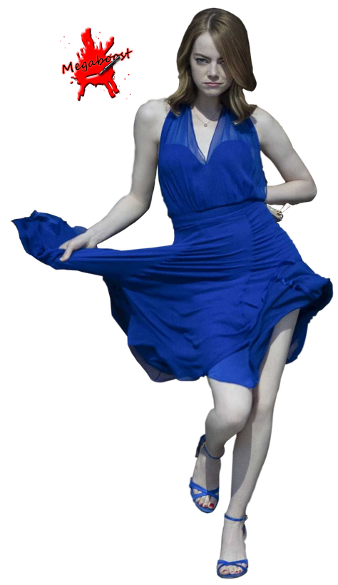 Emma Stone Png (navy, black)