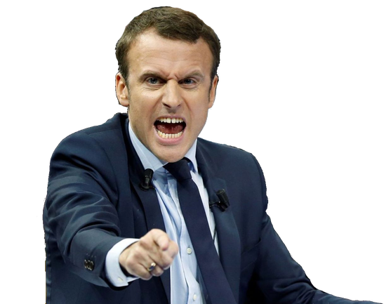 Emmanuel Macron Png File (black, indigo)