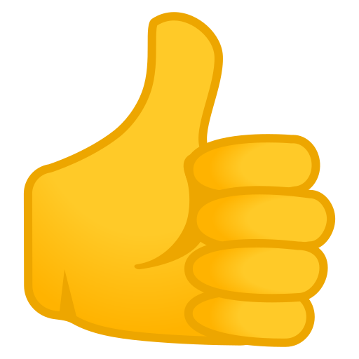 Emoji Thumbs Up Png Image (black, orange, gold)