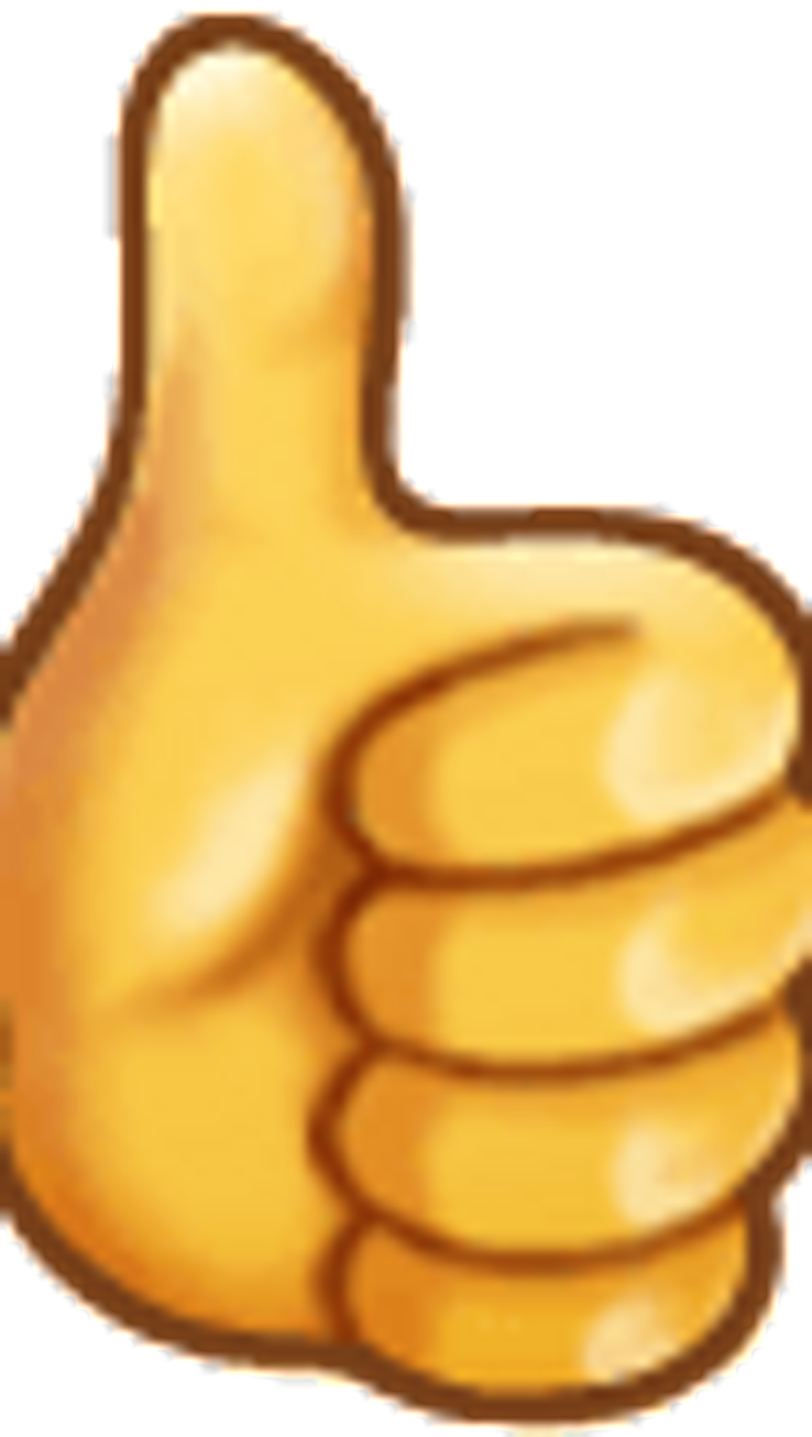 Emoji Thumbs Up Png Photo (black, gold)