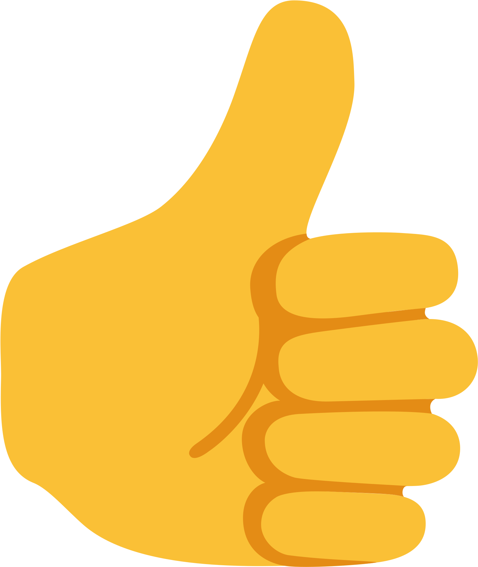 Emoji Thumbs Up Png (black, chocolate, gold)