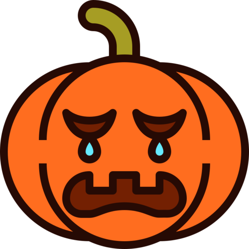 Emoji Pumpkin Halloween Cry 2 Free Png Icon (maroon, black, chocolate)