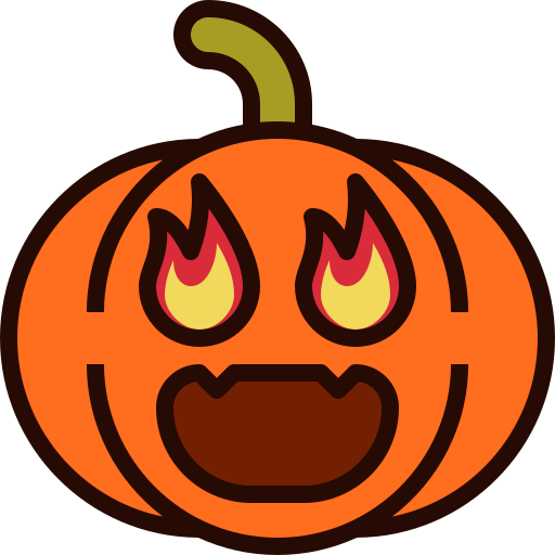 Emoji Pumpkin Scary Halloween Icon Free Png Icon Download (maroon, chocolate, black)