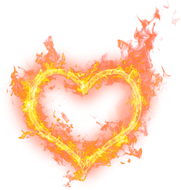 Smoke Fire Heart Transparent Png (white, red, black)