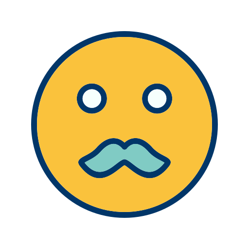 Emoticon Face Moustache Smiley Free Nobackground Png Icon Download (silver, white, navy, black, gold)