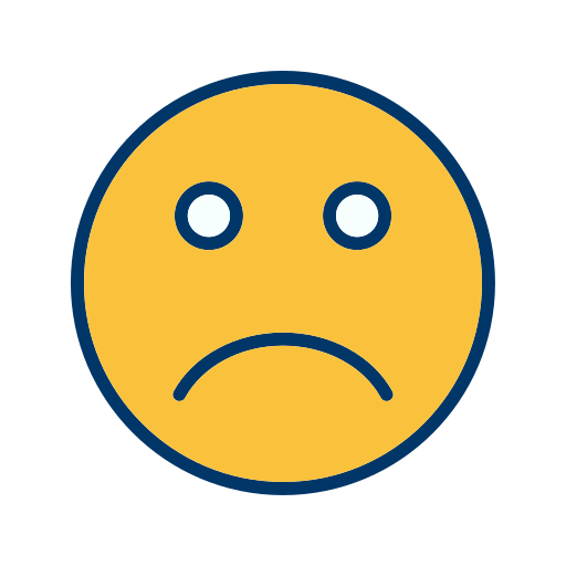 Emoticon Face Sad Smiley Free Png Icon Download (navy, gold, black)