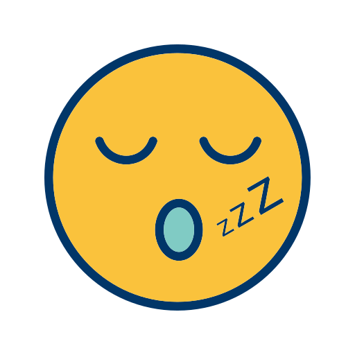 Emoticon Face Sleep Smiley Free Transparent Png Icon Download (navy, silver, gold, black)