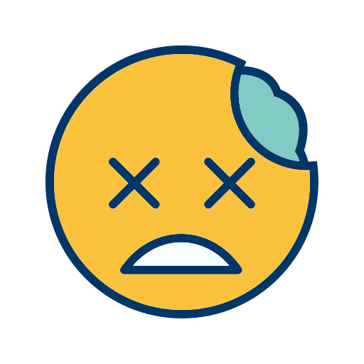 Emoticon Face Smiley Zombie Free Png Icon Download (navy, silver, gold, black)