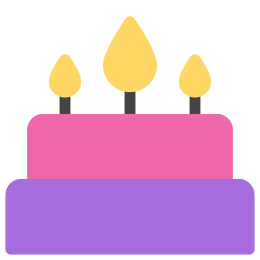 Emoticons Color Cake Free Png Icon Download (violet, plum, salmon, black)