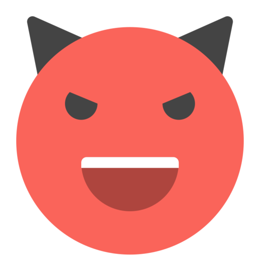 Emoticons Color Devil Free Png Icon Download (salmon, indigo, black, chocolate, white)