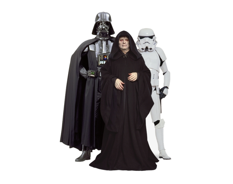 Emperor Palpatine Transparent Background (black, white)