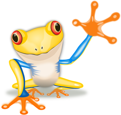 Amphibian Png Pic (black, beige, pink, orange, gray)