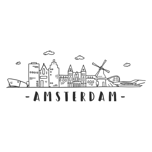 Amsterdam Png Isolated Pic (black)