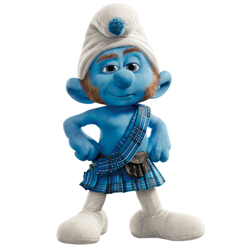 Smurfs Transparent Background (beige, white)