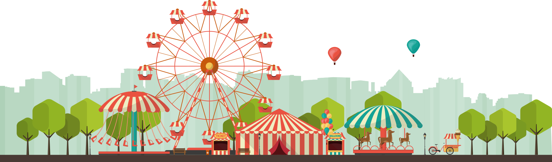 Amusement Park Png Transparent (maroon, mint, black, silver)