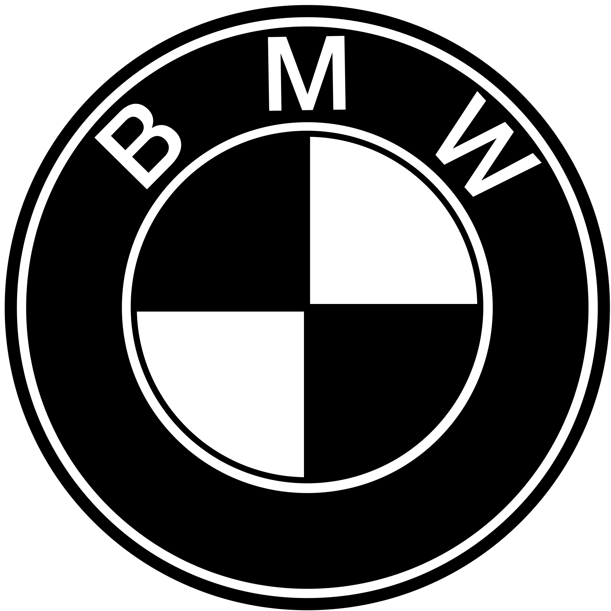 Bmw Logo Png (indigo, white, black, silver, lavender)