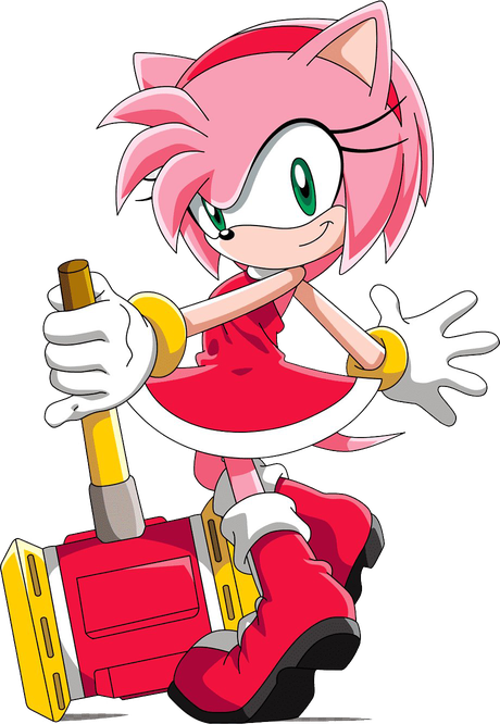 Amy Rose Background Png (white, pink, black, red)