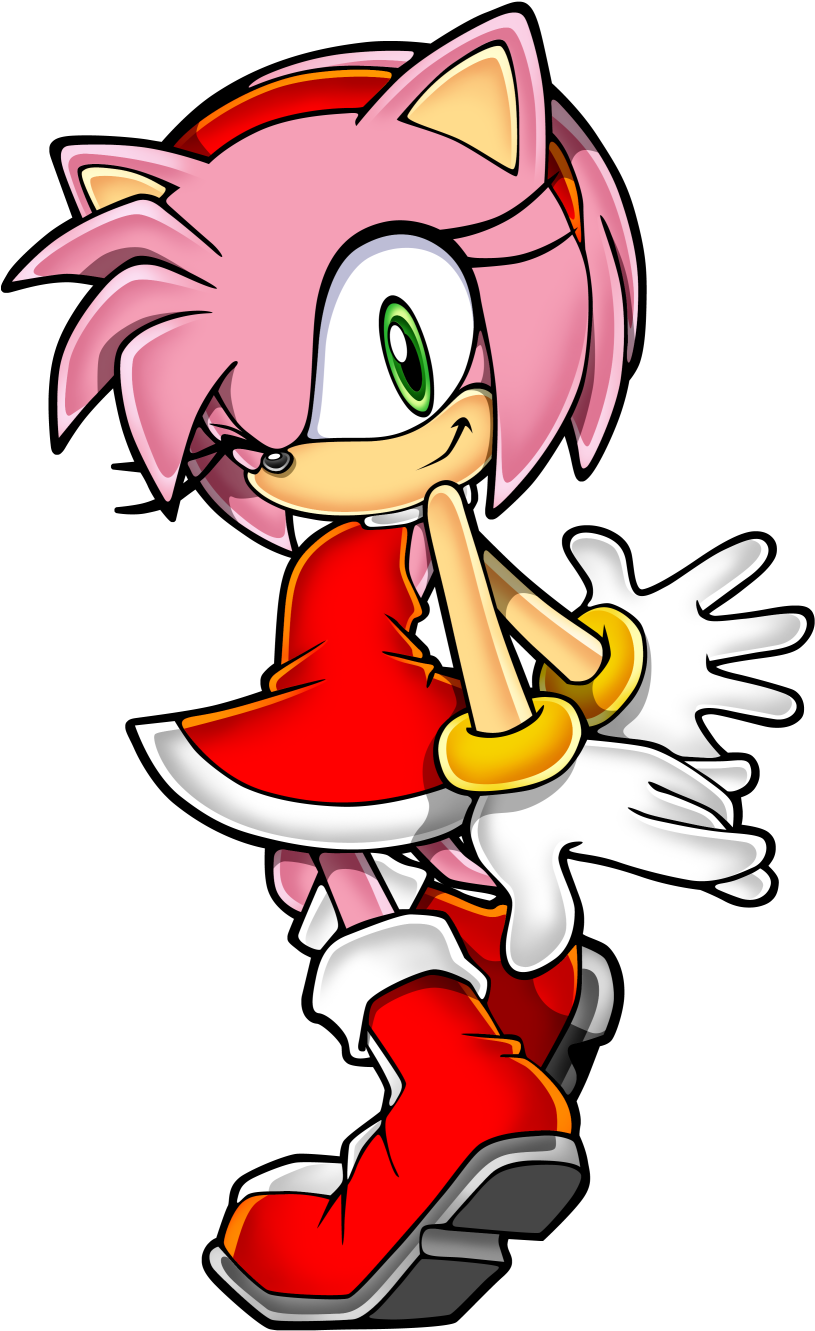 Amy Rose Png Clipart (indigo, white, black, red, pink)