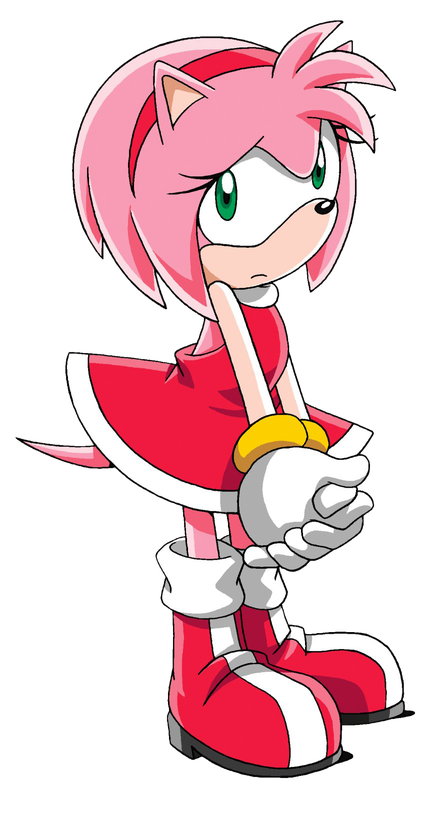 Amy Rose Png File (white, pink, black, red)