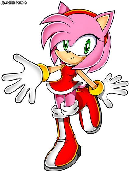 Amy Rose Png Pic (white, black, plum, pink, red)