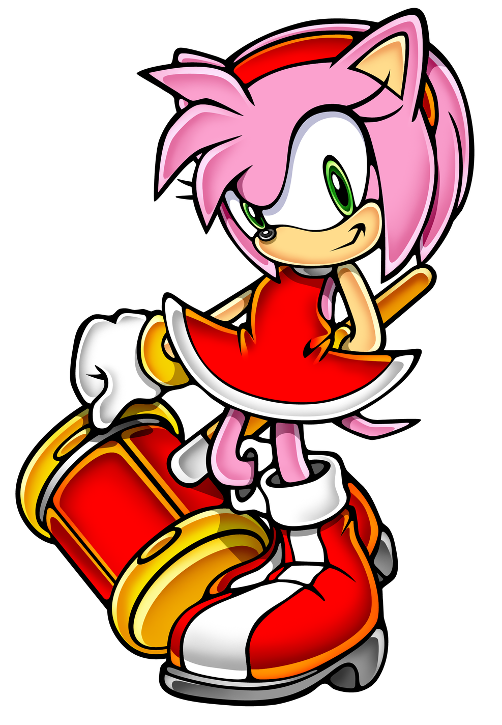 Amy Rose Png Transparent Picture (white, pink, black, red)