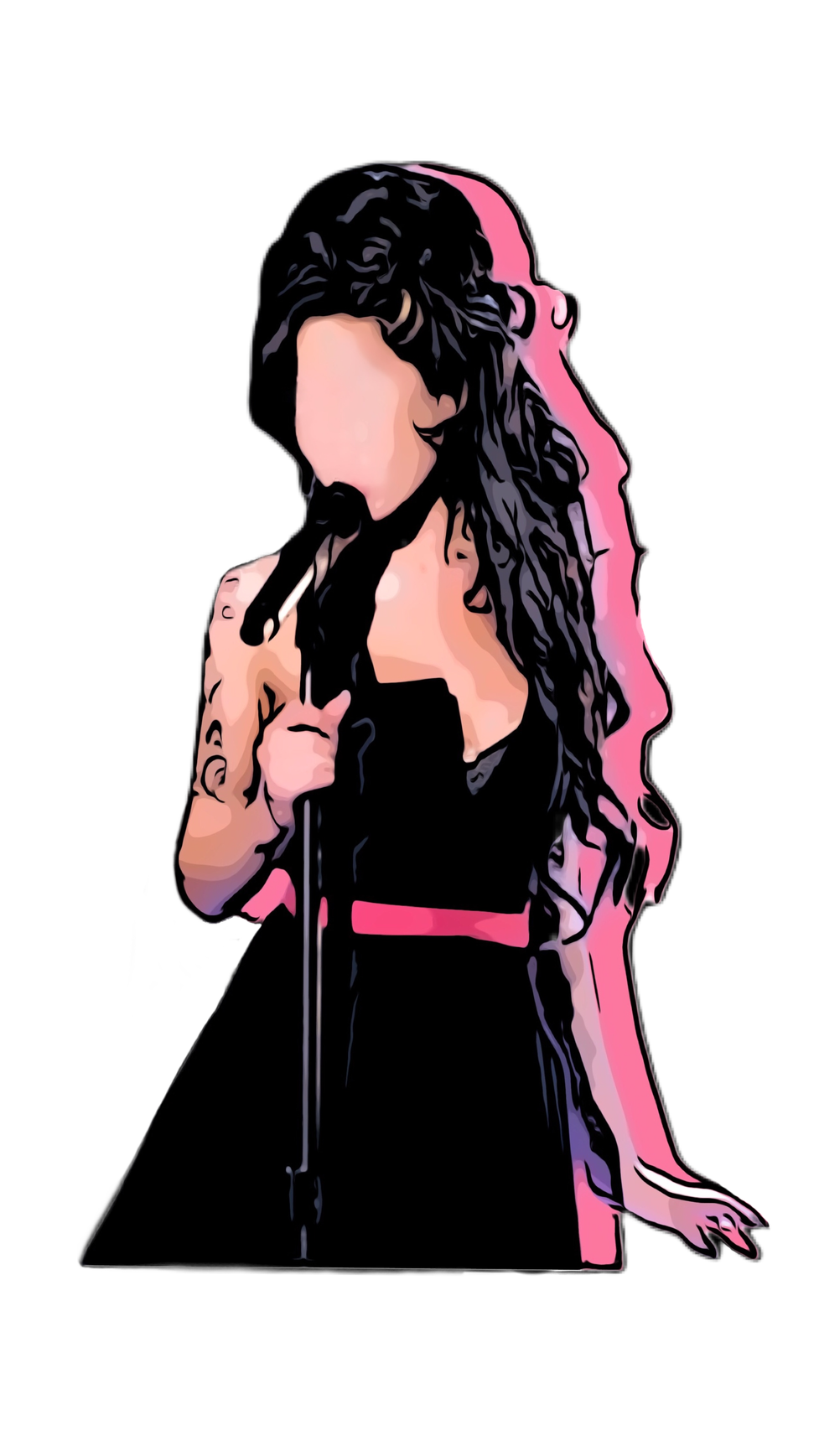 Amy Winehouse Png Isolated Photos (black)