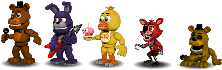 Fnaf Characters Png Isolated Image (black, olive)