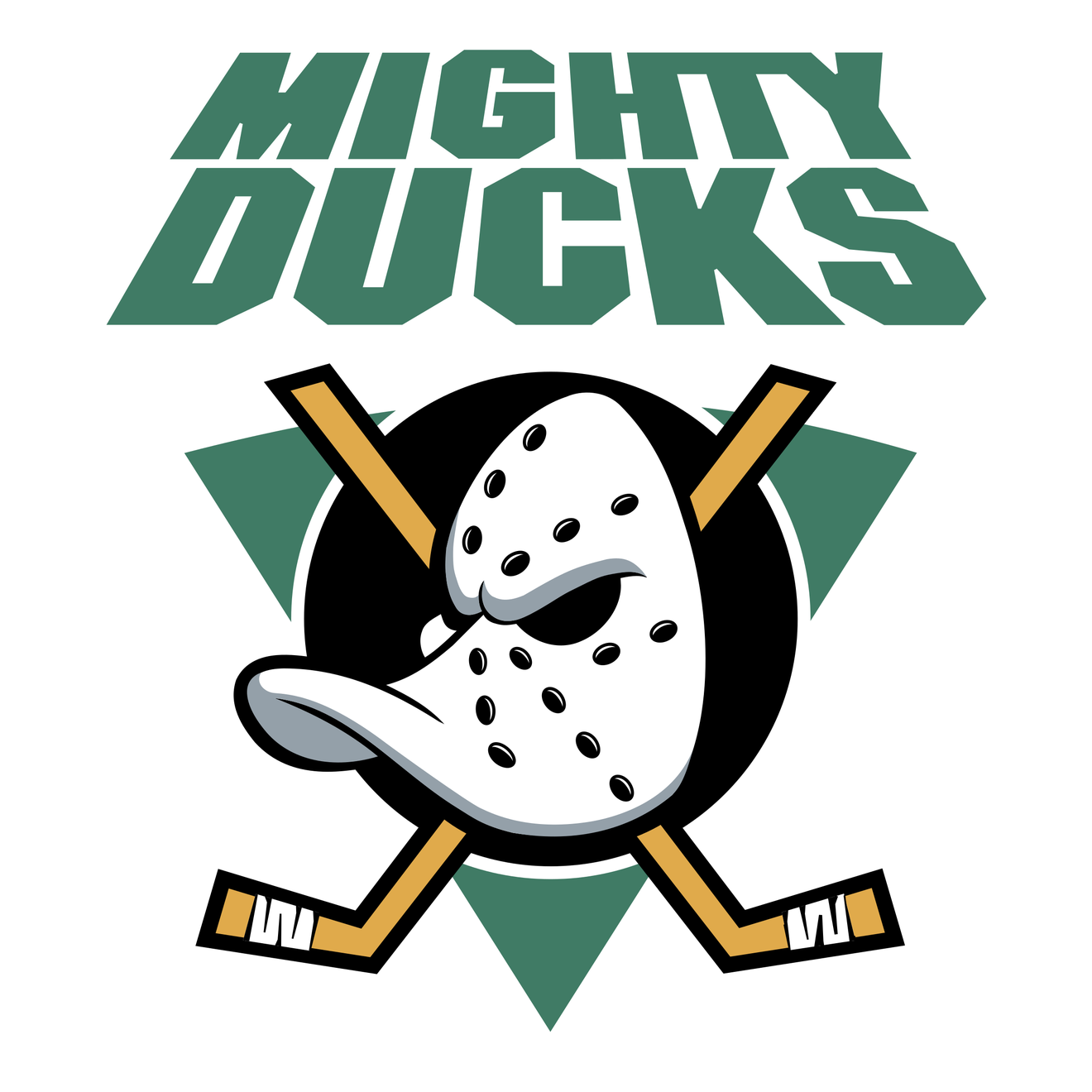 Anaheim Ducks Png (white, black, gray, teal)