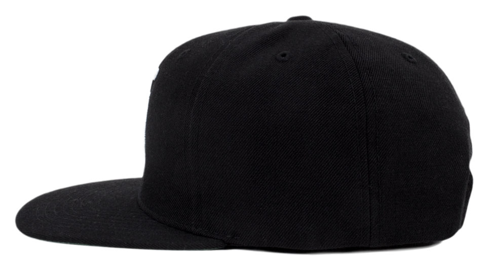 Snapback Cap Png Photo (black, white)