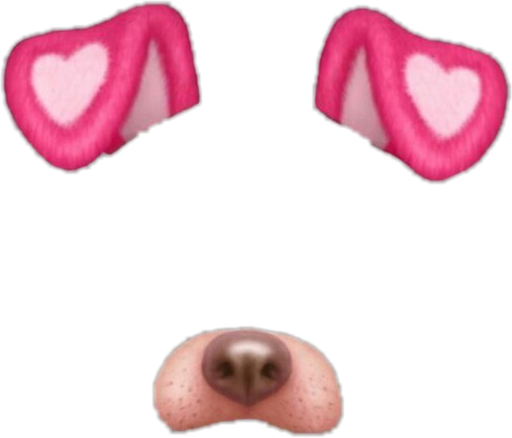 Snapchat Filter Face Png Clipart (black, salmon, pink)