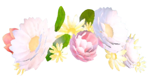 Snapchat Flower Crown Png File (black, white)