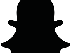 Snapchat Logo Png Image 1 300X225 (black)