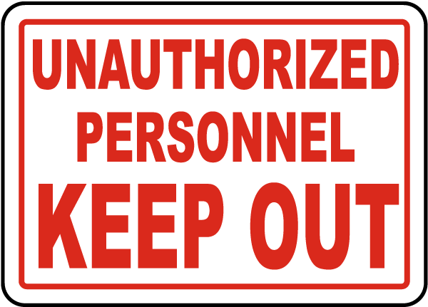 Unauthorized Sign Png File (red, pink, white, chocolate, salmon)