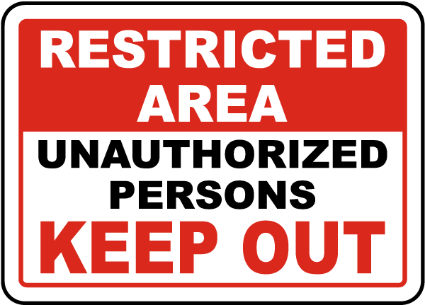 Unauthorized Sign Png Image (red, black, salmon, white, silver)