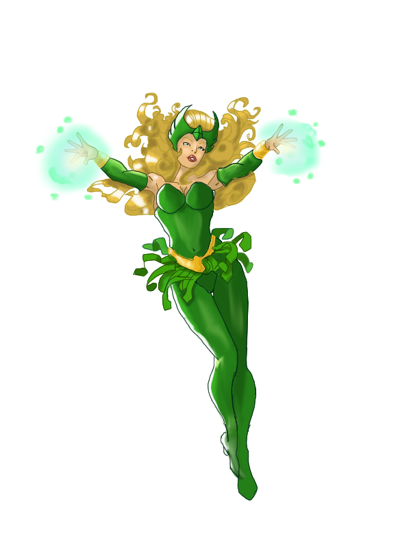 Enchantress Magic Png Image (green, mint, white)