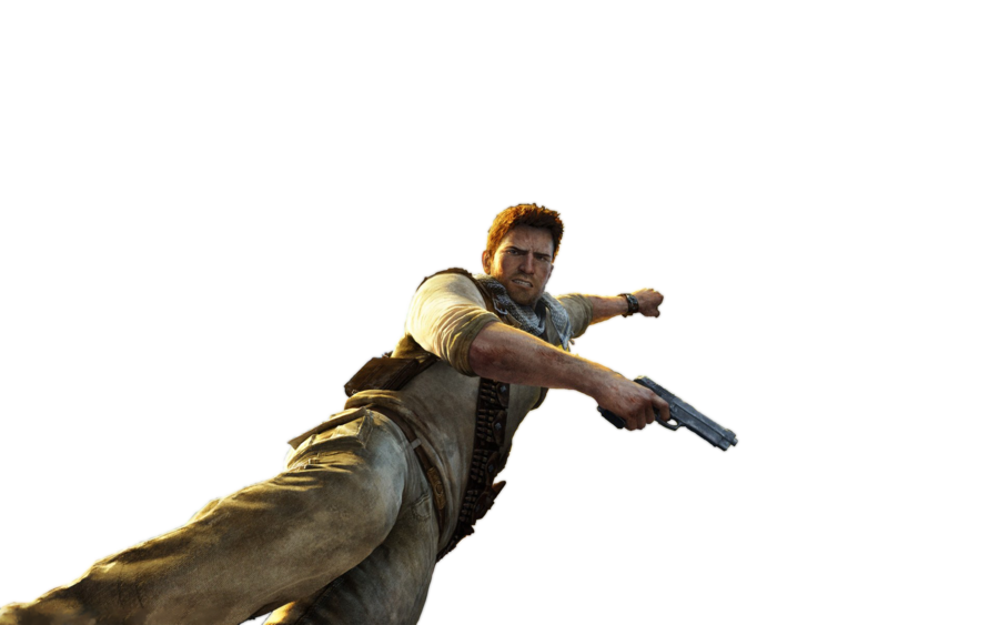 Uncharted Transparent Background (olive, black, maroon)