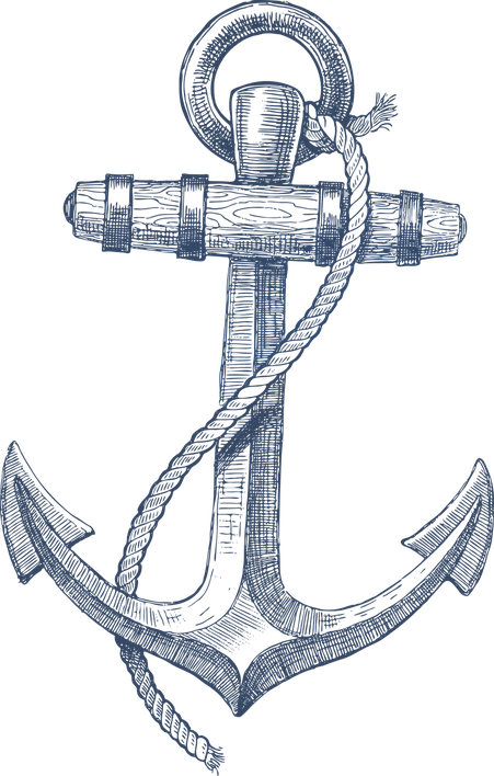 Anchor Tattoo Download Png Image (teal, black, indigo)