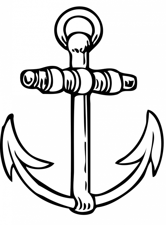 Anchor Tattoo Png File (white, black)