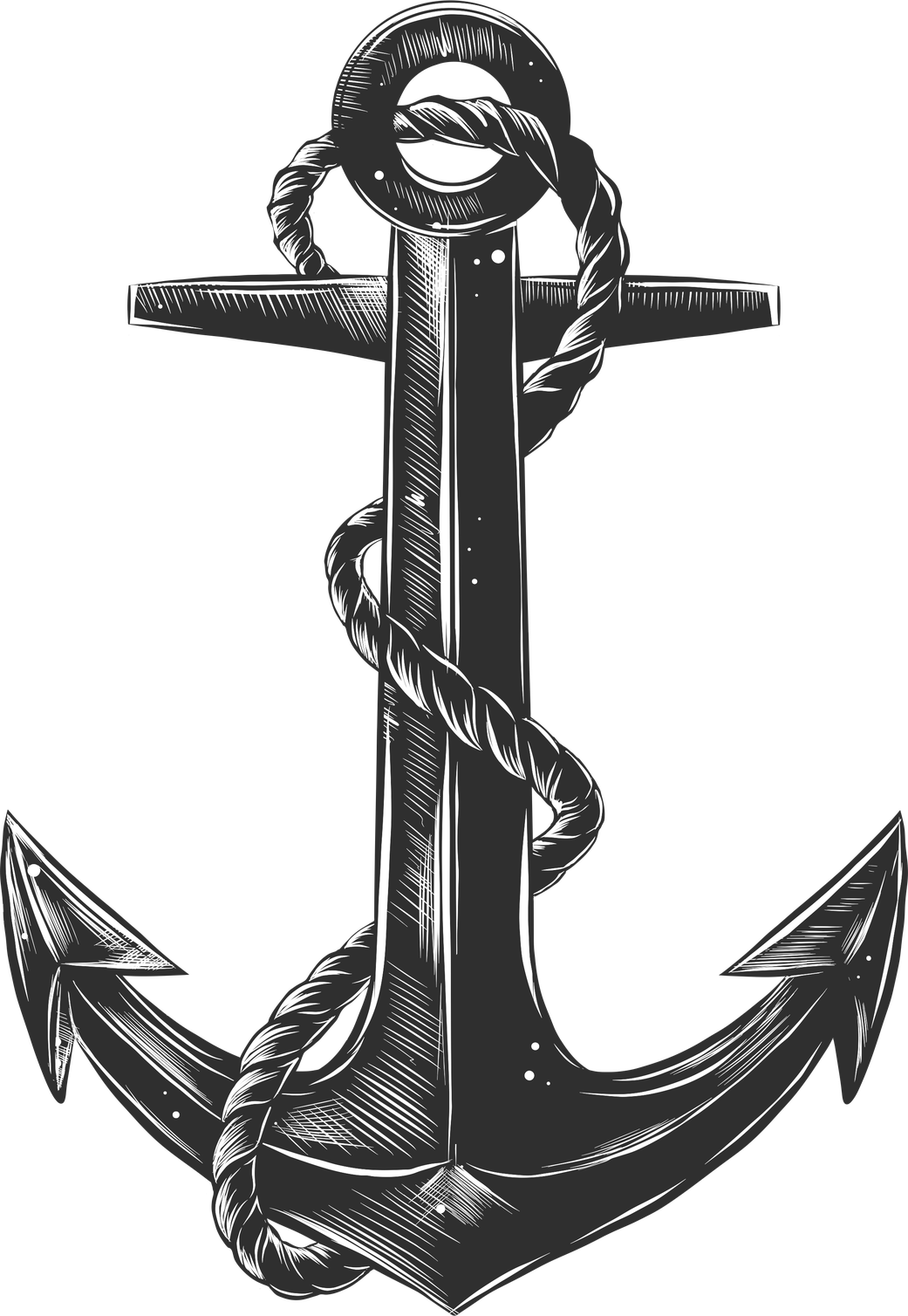 Anchor Tattoo Png Free Download (black, indigo)