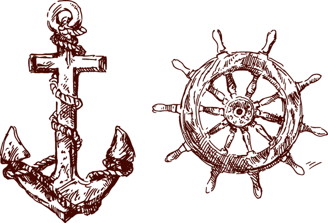 Anchor Tattoo Png Hd Isolated (black, maroon)